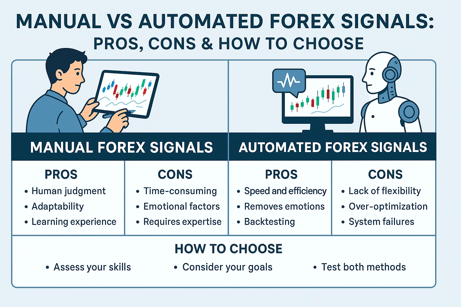 Manual vs Automated Forex Signals: Pros, Cons & How to Choose